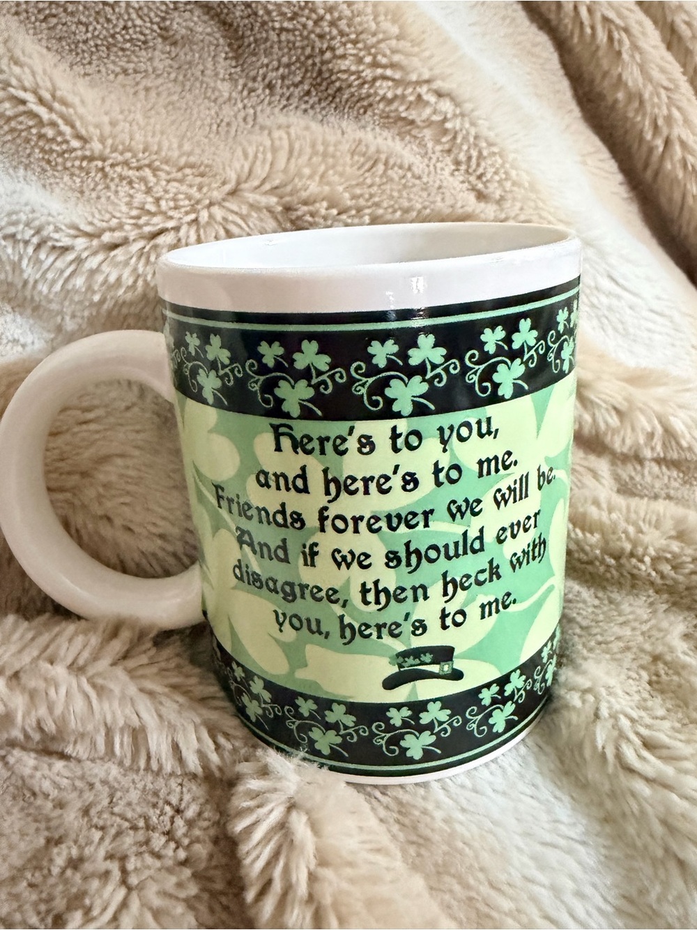 GANZ Green Shamrock Friendship Ceramic Mug - Picture 1 of 4